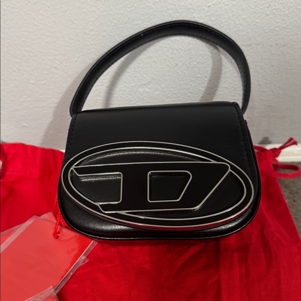 Diesel X08709 PR818 T8013 Mini Nappa Leather Shoulder Bag - Black - Picture 15 of 15